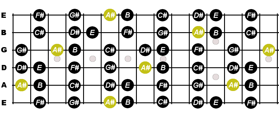 B Major Scale For Guitar - Constantine Guitars